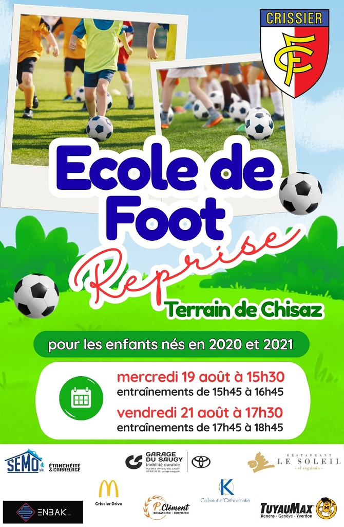 ECOLE DE FOOT-Reprise
