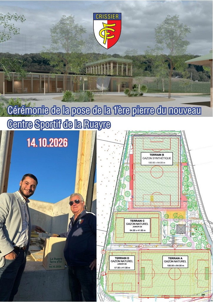 Cérémonie 1ère pierre du nouveau Centre Sportif de la Ruayre